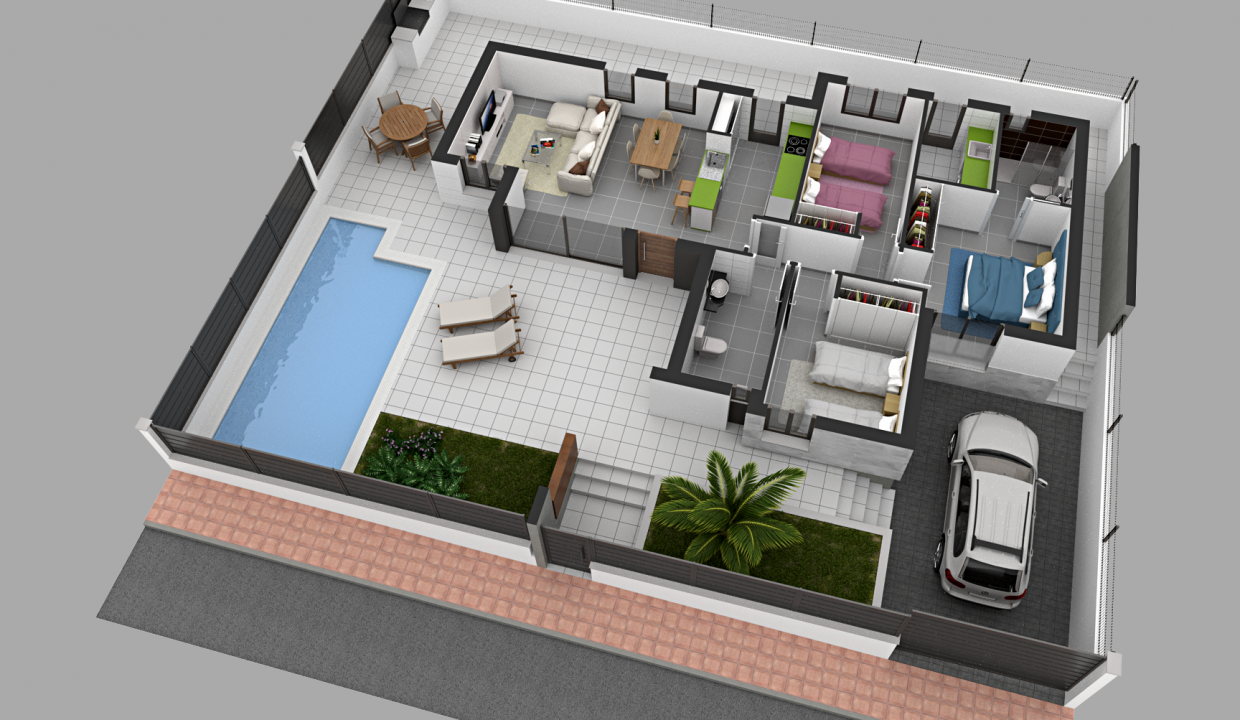 PLANO CHALET 3D